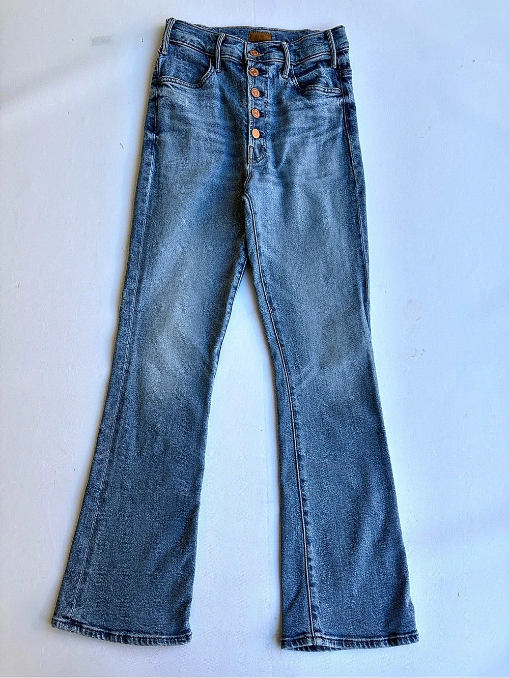 MOTHER The Pixie Hustler Ankle Jeans Tarot Time Exposed Button Fly 26